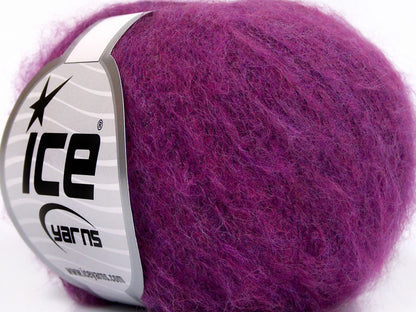 Lot of 10 Skeins Ice Yarns KID MOHAIR FINE (30% Kid Mohair) Yarn Dark Fuchsia