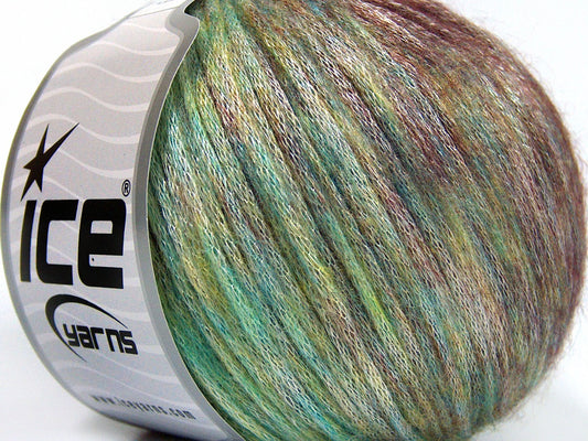 Lot of 8 Skeins Ice Yarns ROCK STAR COLOR (19% Merino Wool) Yarn Green Shades Maroon Shades