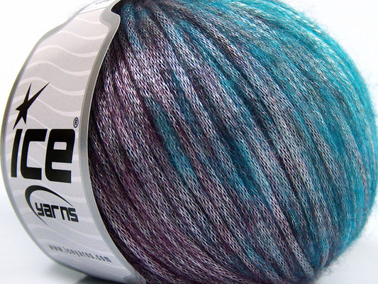 Lot of 8 Skeins Ice Yarns ROCK STAR COLOR (19% Merino Wool) Yarn Turquoise Shades Maroon