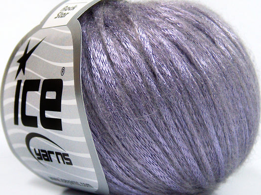 Lot of 8 Skeins Ice Yarns ROCK STAR (19% Merino Wool) Hand Knitting Yarn Lilac