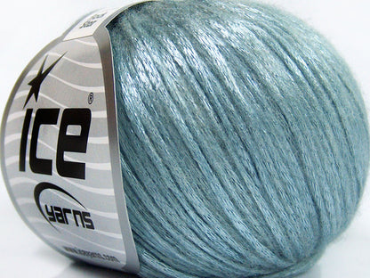 Lot of 8 Skeins Ice Yarns ROCK STAR (19% Merino Wool) Yarn Light Blue