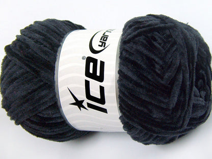 Lot of 4 x 100gr Skeins Ice Yarns CHENILLE LIGHT 100 (100% MicroFiber) Yarn Navy