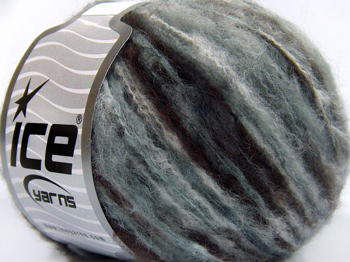 Lot of 8 Skeins Ice Yarns MOHAIR COLOR LIGHT (15% Mohair 10% Wool) Yarn Black Grey White