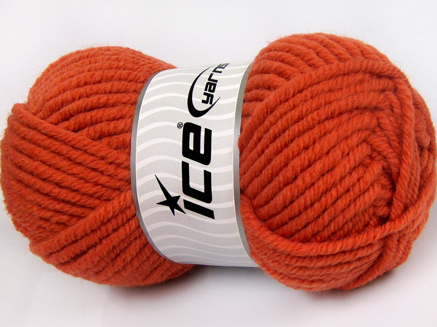 Lot of 4 x 100gr Skeins Ice Yarns ELITE WOOL SUPERBULKY (50% Wool) Yarn Dark Orange