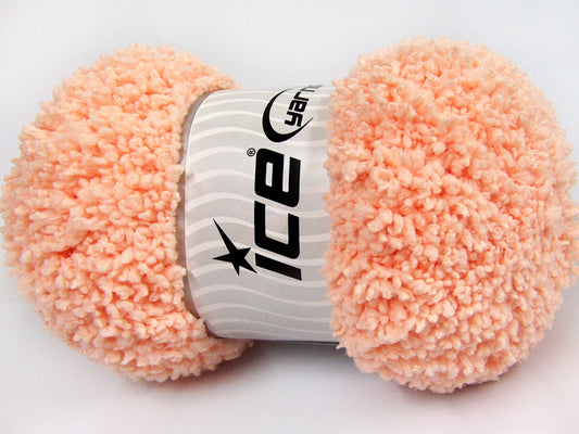 Lot of 4 x 100gr Skeins Ice Yarns BABY PUFFY Hand Knitting Yarn Light Salmon