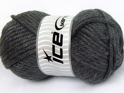 Lot of 2 x 200gr Skeins Ice Yarns SUPERWASH WOOL JUMBO (25% Superwash Wool) Yarn Dark Grey