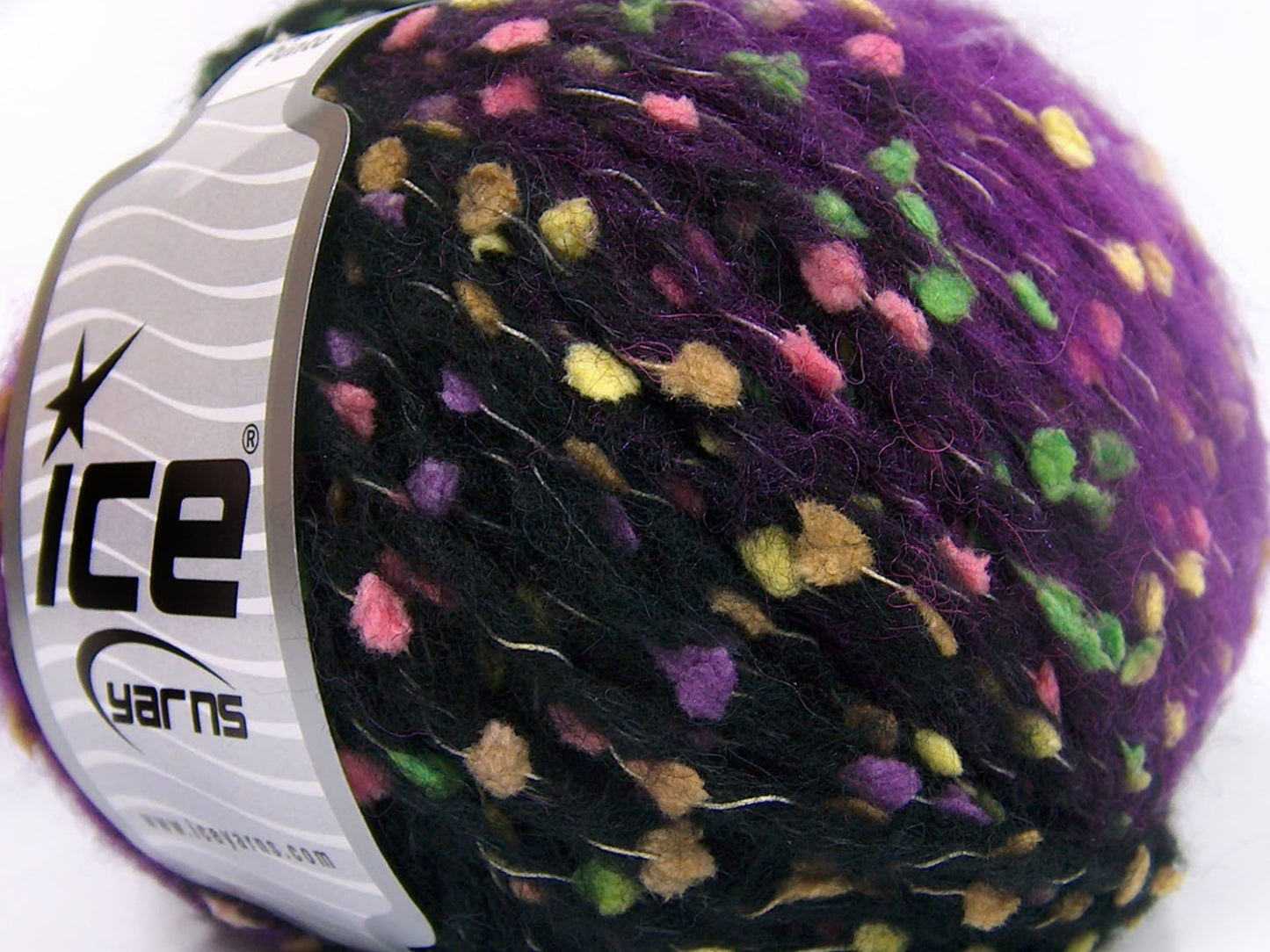 Lot of 6 Skeins Ice Yarns ALPACA PUNTO (20% Alpaca 20% Superwash Extrafine Merino Wool) Yarn Lilac Black