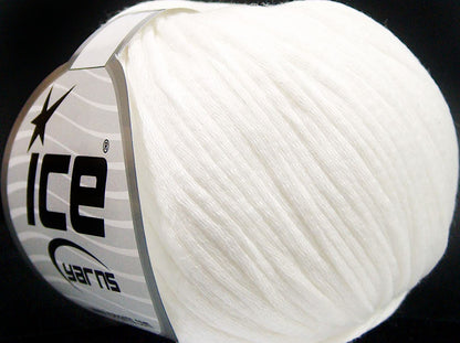 Lot of 8 Skeins Ice Yarns TUBE COTTON WORSTED (67% Cotton) Yarn Ecru