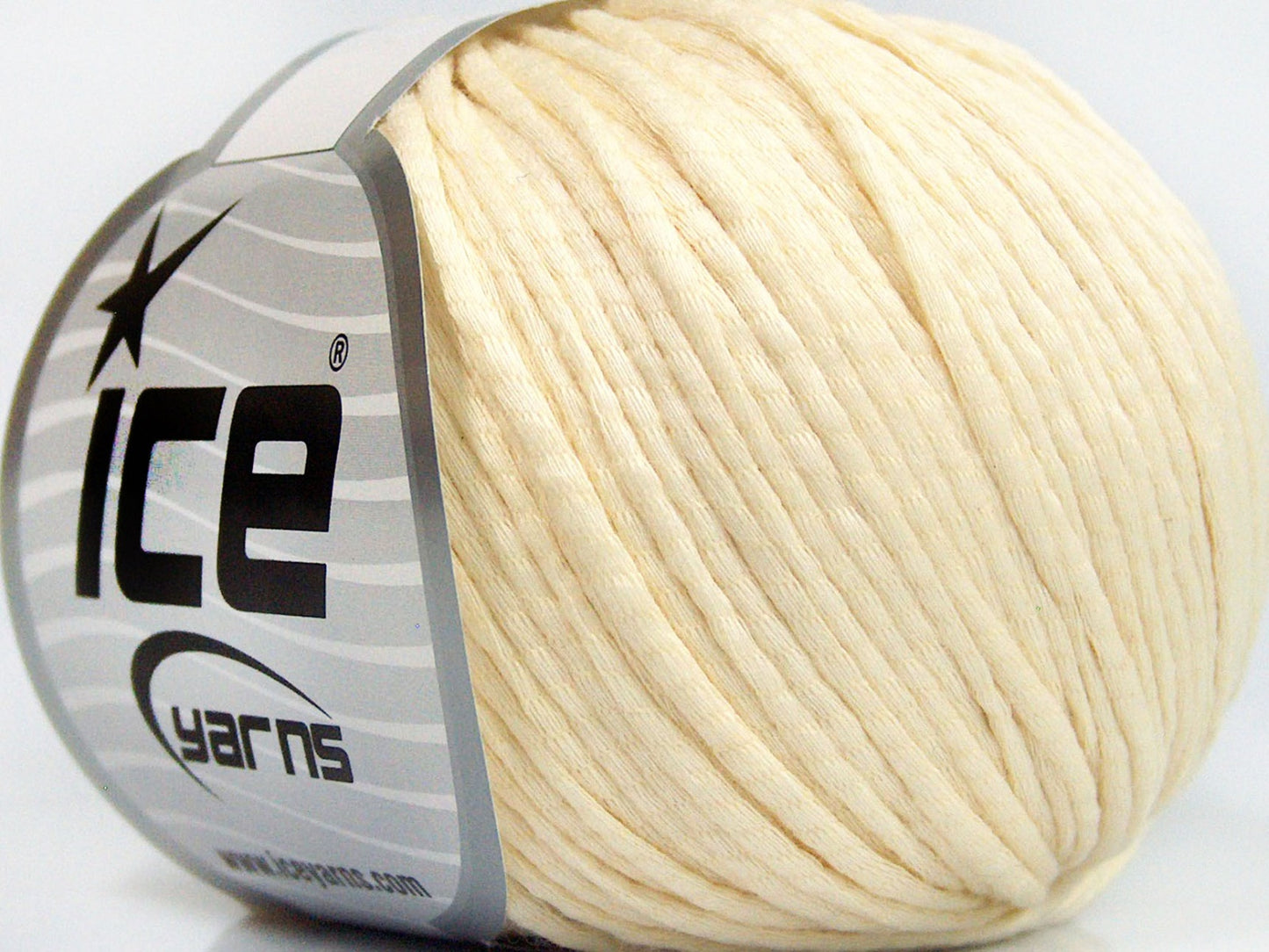 Lot of 8 Skeins Ice Yarns TUBE COTTON WORSTED (67% Cotton) Yarn Cream