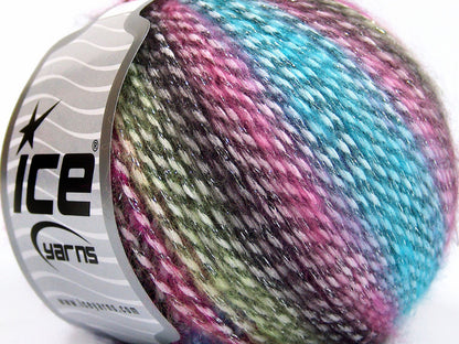Lot of 8 Skeins Ice Yarns MIRELLA (15% Mohair) Yarn Turquoise Pink Lilac Green Maroon