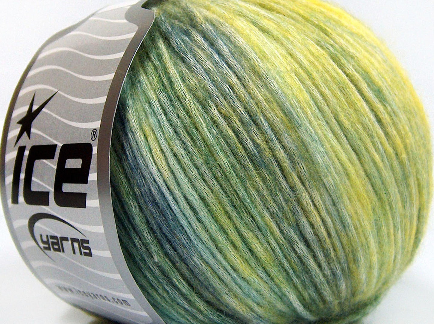 Lot of 8 Skeins Ice Yarns ROCK N ROLL (15% Wool 50% Modal) Yarn Green Shades Yellow