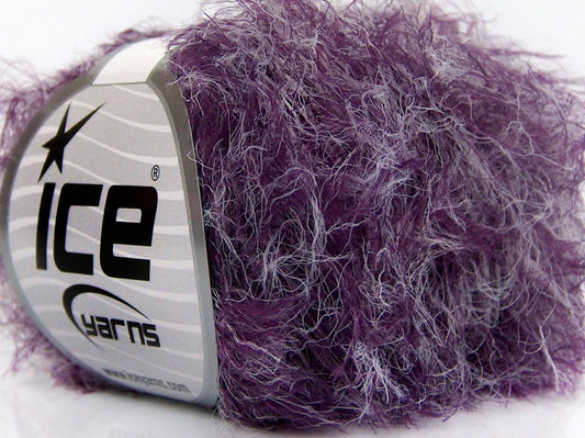 Lot of 8 Skeins Ice Yarns TECHNO STAR Hand Knitting Yarn Purple Ecru