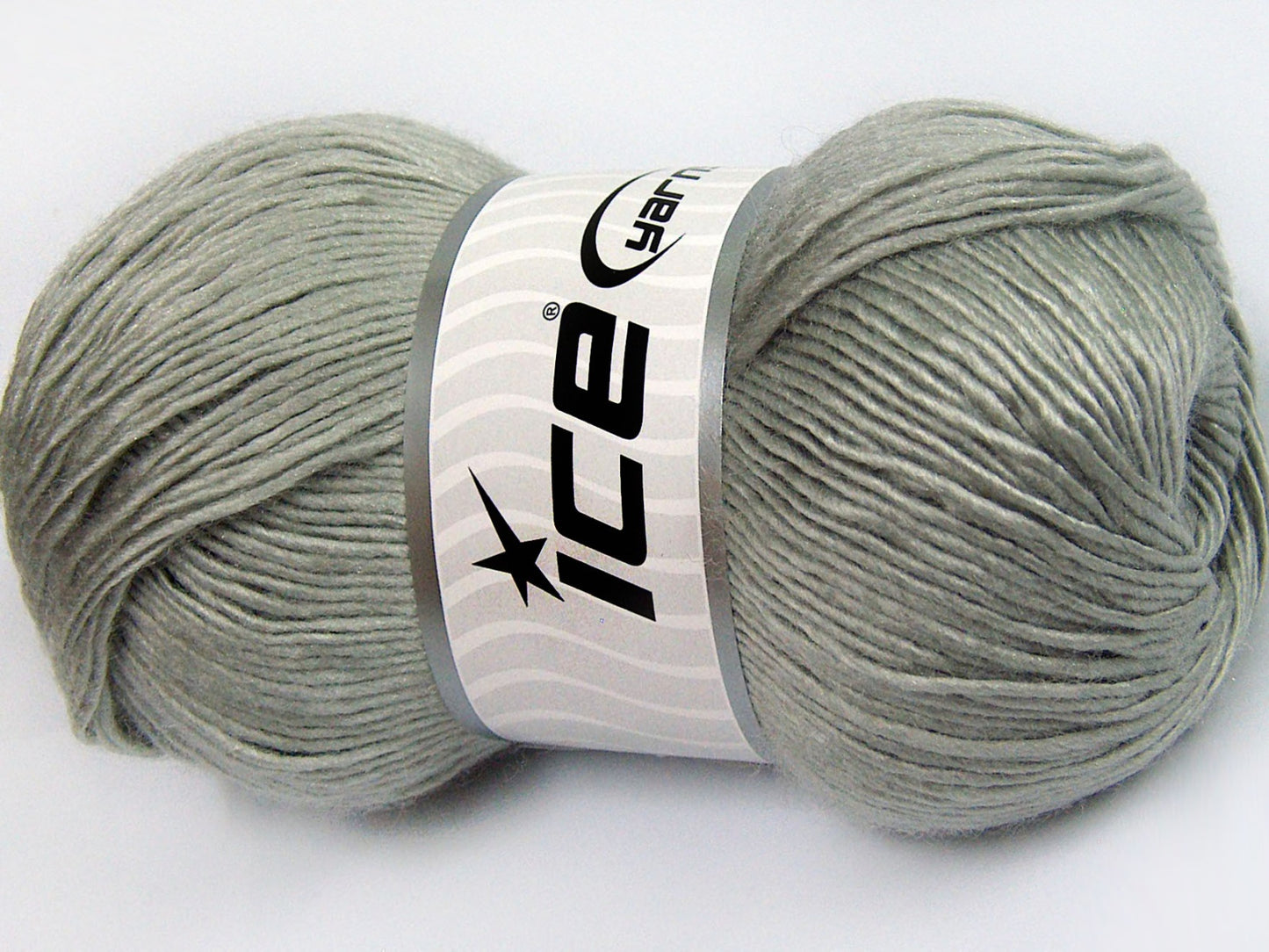 Lot of 4 x 100gr Skeins Ice Yarns RAINBOW SOLID Hand Knitting Yarn Light Grey
