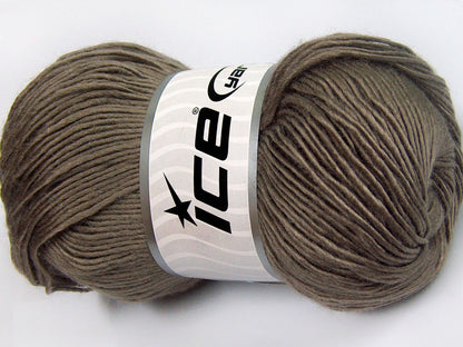 Lot of 4 x 100gr Skeins Ice Yarns RAINBOW SOLID Hand Knitting Yarn Camel