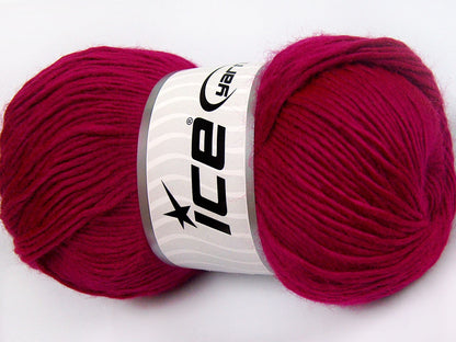 Lot of 4 x 100gr Skeins Ice Yarns RAINBOW SOLID Hand Knitting Yarn Fuchsia