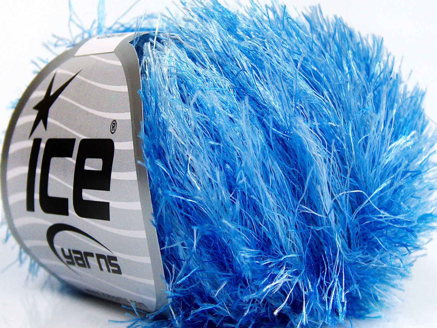 Lot of 8 Skeins Ice Yarns EYELASH COLORFUL Hand Knitting Yarn Blue Shades