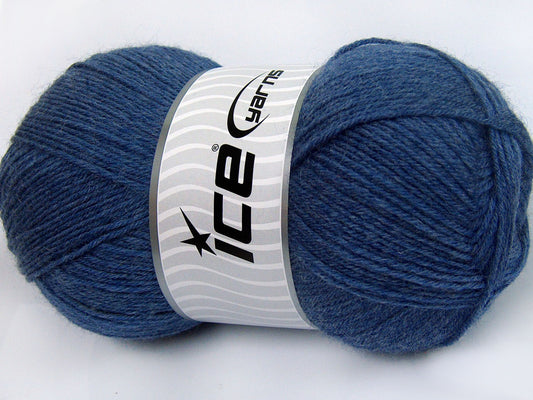 Lot of 4 x 100gr Skeins Ice Yarns MERINO GOLD (60% Merino Wool) Yarn Jeans Blue