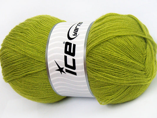 Lot of 4 x 100gr Skeins Ice Yarns KRISTAL Hand Knitting Yarn Light Green