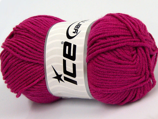 Lot of 8 Skeins Ice Yarns ELITE BABY Hand Knitting Yarn Fuchsia