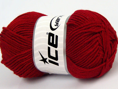 Lot of 8 Skeins Ice Yarns ELITE BABY Hand Knitting Yarn Red