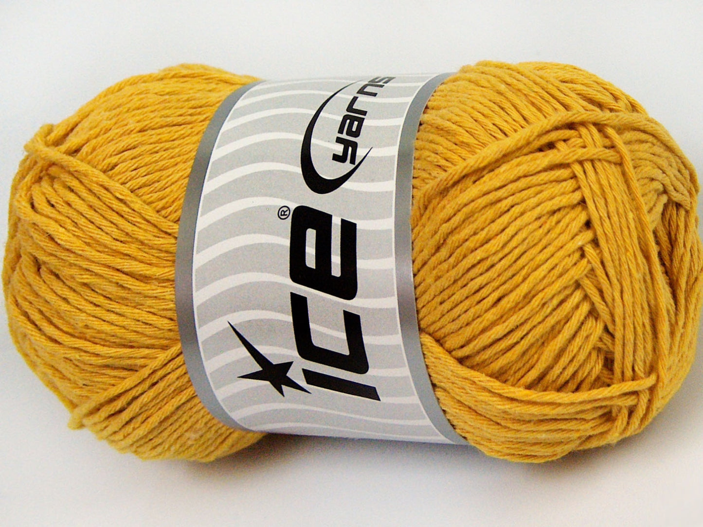 Lot of 4 x 100gr Skeins Ice Yarns NATURAL COTTON WORSTED (100% Cotton) Yarn Dark Yellow