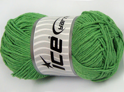 Lot of 4 x 100gr Skeins Ice Yarns NATURAL COTTON WORSTED (100% Cotton) Yarn Light Green