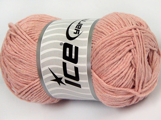 Lot of 4 x 100gr Skeins Ice Yarns NATURAL COTTON WORSTED (100% Cotton) Yarn Baby Pink
