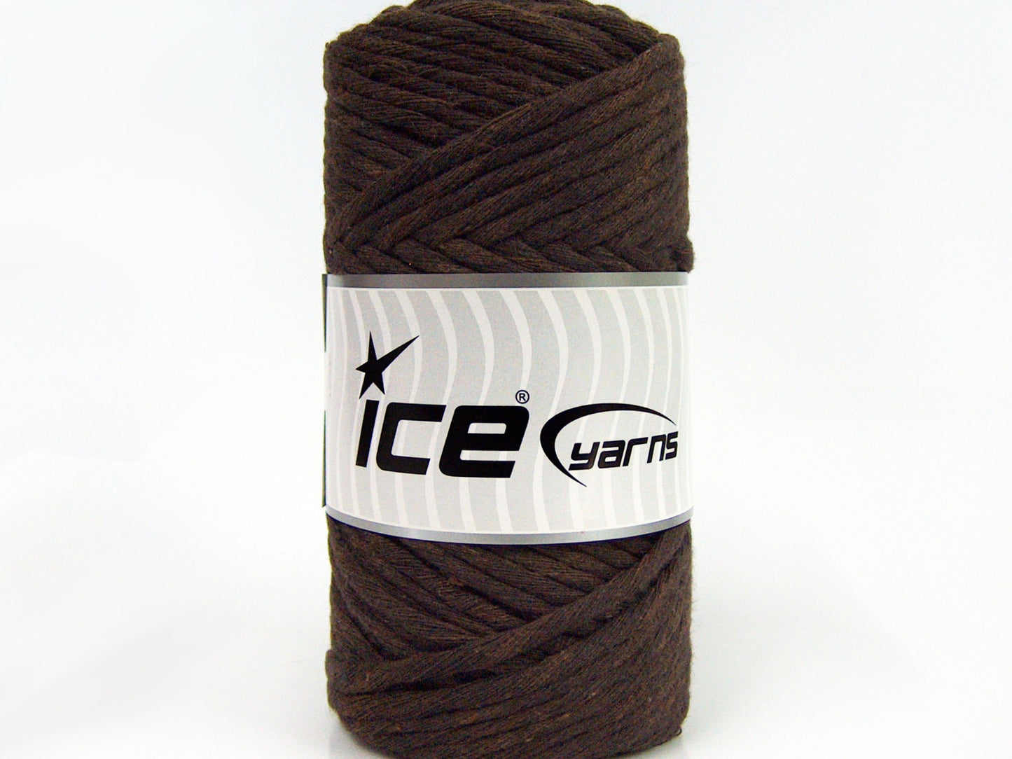 250 gr ICE YARNS NATURAL COTTON JUMBO (100% Cotton) Yarn Dark Brown
