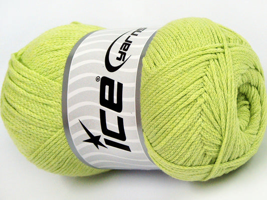 Lot of 4 x 100gr Skeins Ice Yarns NATURAL COTTON AIR (100% Cotton) Yarn Light Green