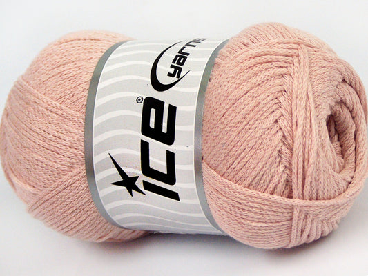 Lot of 4 x 100gr Skeins Ice Yarns NATURAL COTTON AIR (100% Cotton) Yarn Powder Pink