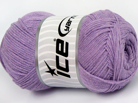 Lot of 4 x 100gr Skeins Ice Yarns NATURAL COTTON AIR (100% Cotton) Yarn Lavender