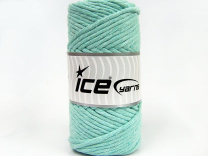 250 gr ICE YARNS NATURAL COTTON JUMBO (100% Cotton) Yarn Mint Green