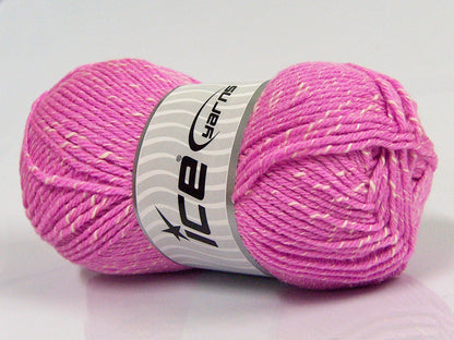 Lot of 4 x 100gr Skeins Ice Yarns NATURAL BABY (10% Bamboo 14% Cotton) Yarn Candy Pink Cream