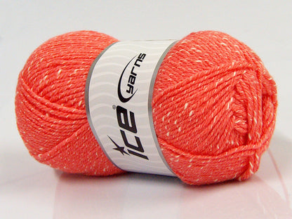 Lot of 4 x 100gr Skeins Ice Yarns NATURAL BABY (10% Bamboo 14% Cotton) Yarn Salmon Cream