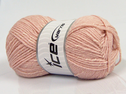 Lot of 4 x 100gr Skeins Ice Yarns NATURAL BABY (10% Bamboo 14% Cotton) Yarn Powder Pink Cream