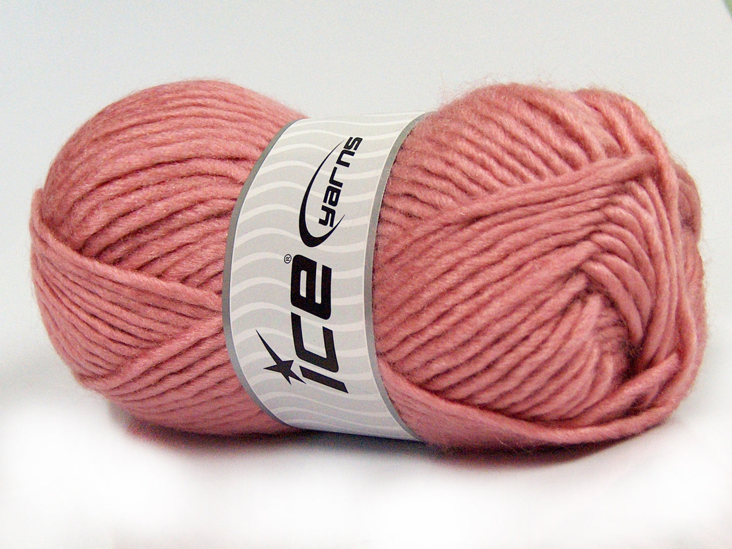 Lot of 4 x 100gr Skeins Ice Yarns MOHAIR BULKY (5% Mohair 10% Wool) Yarn Pink