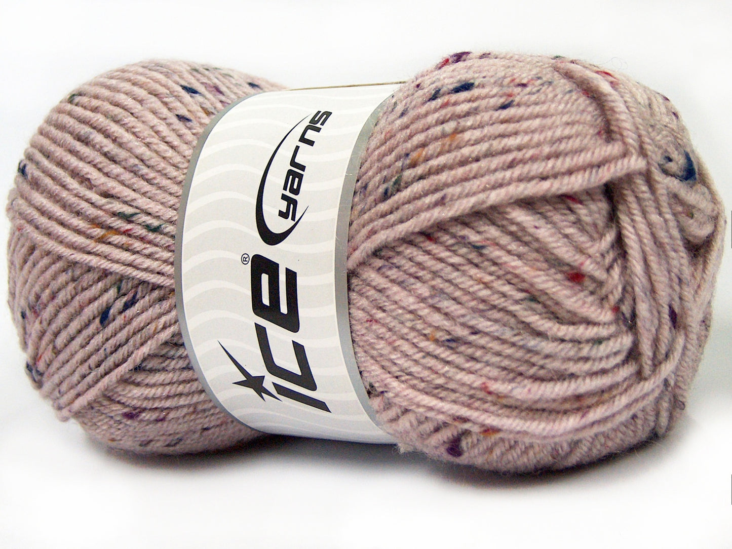 Lot of 4 x 100gr Skeins Ice Yarns SUPER TWEED (20% Wool 5% Viscose) Yarn Antique Pink