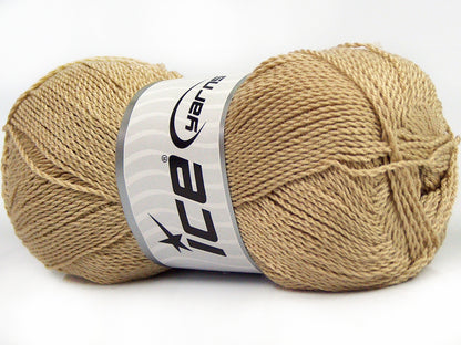 Lot of 4 x 100gr Skeins Ice Yarns WAYUU Hand Knitting Yarn Milky Brown