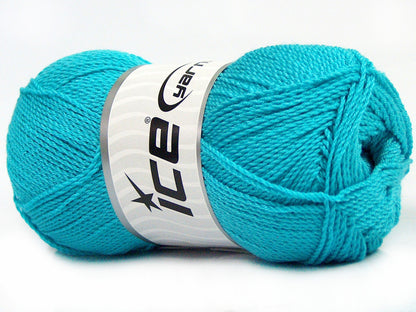 Lot of 4 x 100gr Skeins Ice Yarns WAYUU Hand Knitting Yarn Turquoise