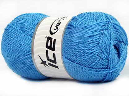 Lot of 4 x 100gr Skeins Ice Yarns WAYUU Hand Knitting Yarn Light Blue