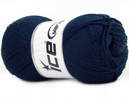 Lot of 4 x 100gr Skeins Ice Yarns WAYUU Hand Knitting Yarn Dark Navy