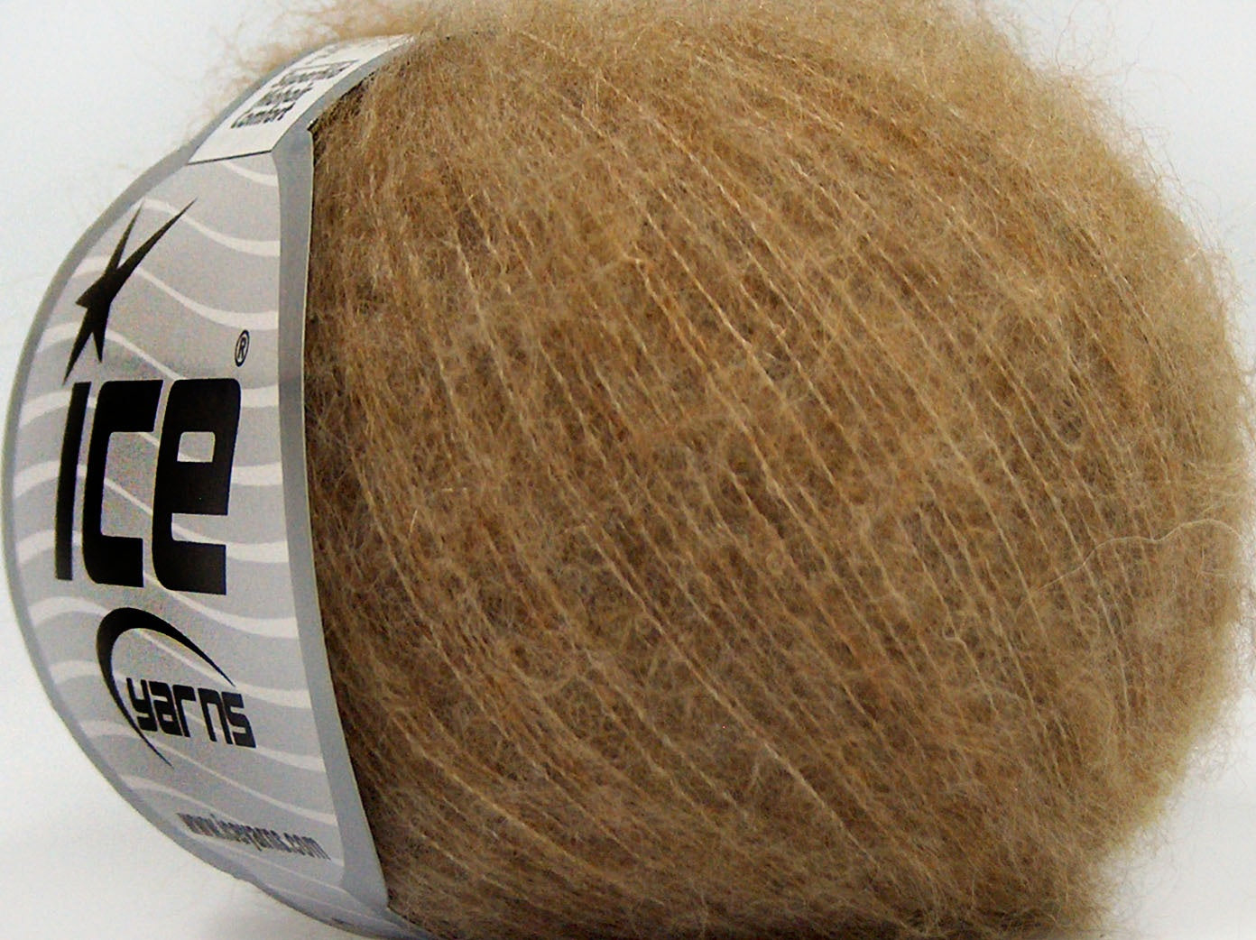 Lot of 10 Skeins Ice Yarns SUPERKID MOHAIR COMFORT (41% SuperKid Mohair 11% Merino Wool) Yarn Light Brown
