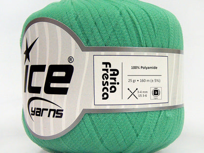 Lot of 6 Skeins Ice Yarns ARIA FRESCA Hand Knitting Yarn Light Green