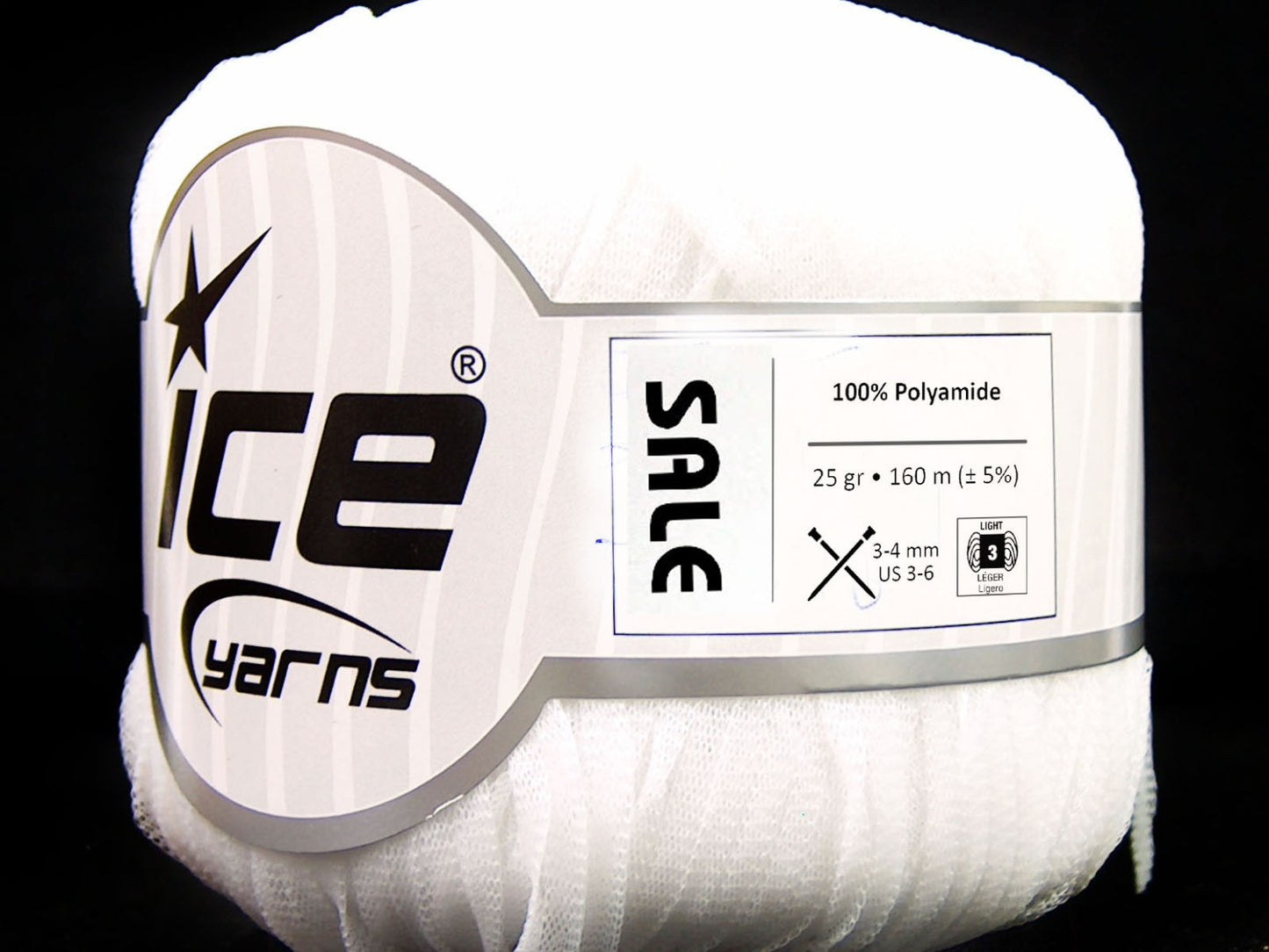 Lot of 6 Skeins Ice Yarns SALE SUMMER Hand Knitting Yarn White