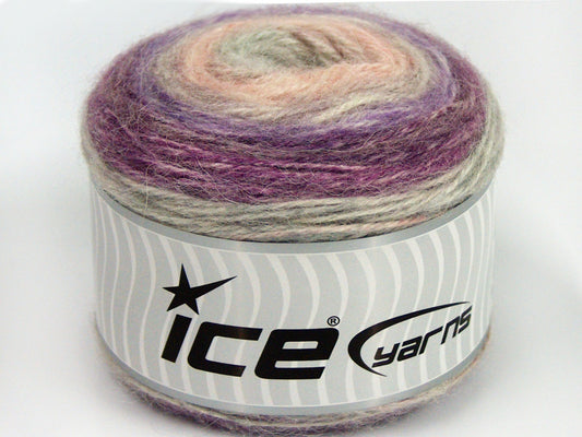 Lot of 3 x 100gr Skeins Ice Yarns CAKES ALPACA (25% Alpaca 25% Wool) Yarn Lilac Pink Purple Light Grey