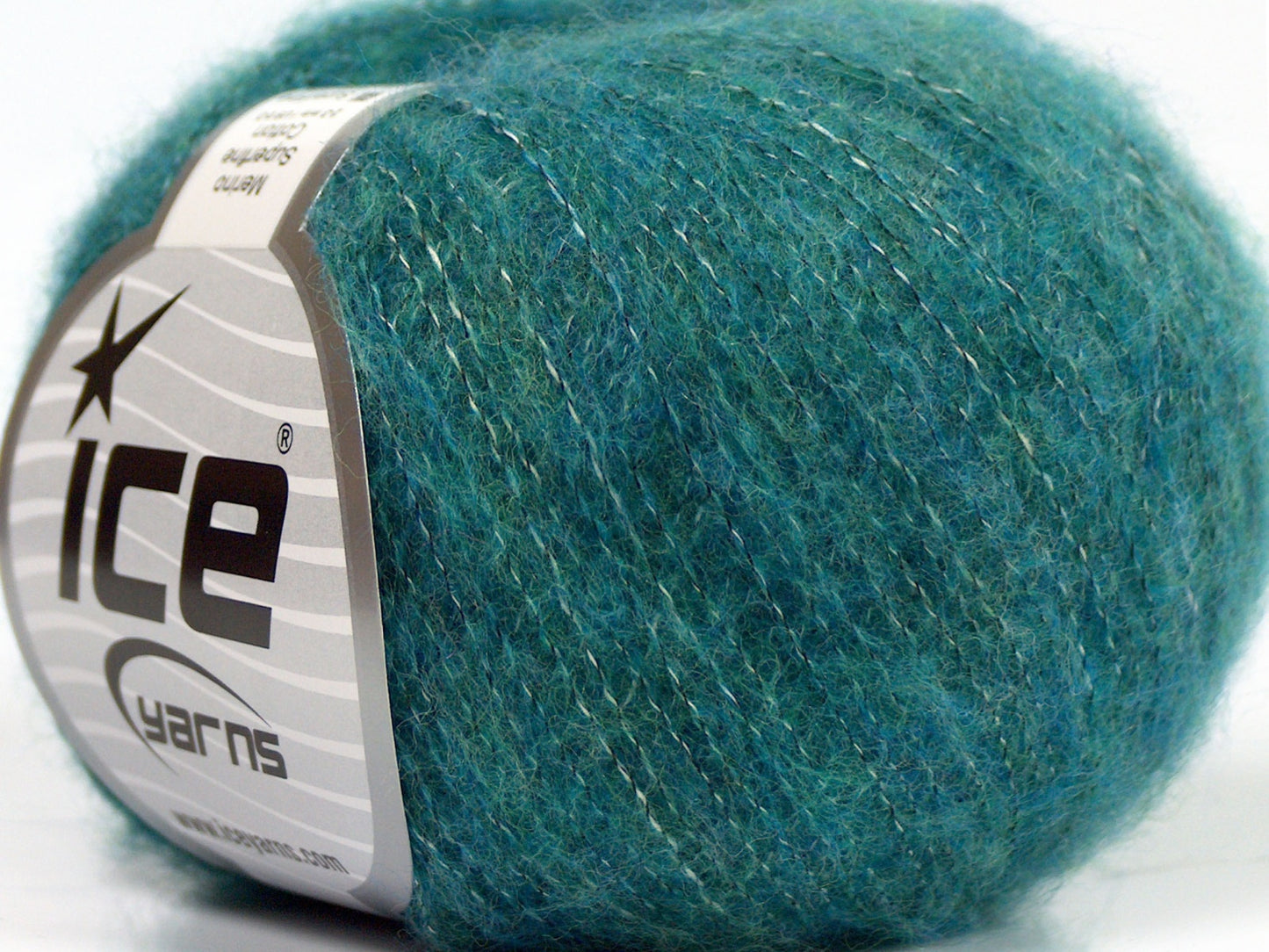 Lot of 10 Skeins Ice Yarns MERINO SUPERFINE COTTON (66% Extrafine Merino Wool 16% Cotton) Yarn Emerald Green Turquoise