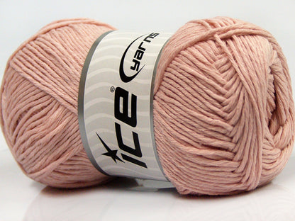 Lot of 4 x 100gr Skeins Ice Yarns NATURAL COTTON (100% Cotton) Yarn Powder Pink