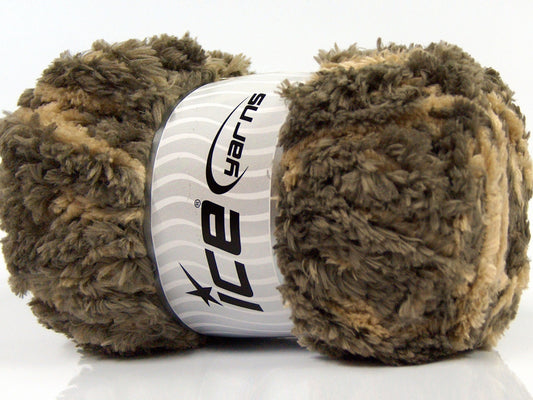 Lot of 4 x 100gr Skeins Ice Yarns PANDA DUO (100% MicroFiber) Yarn Light Brown Light Camel