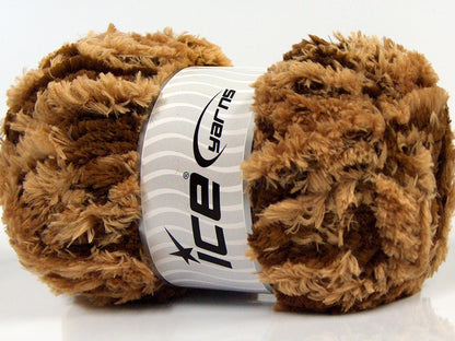 Lot of 4 x 100gr Skeins Ice Yarns PANDA DUO (100% MicroFiber) Yarn Brown Shades