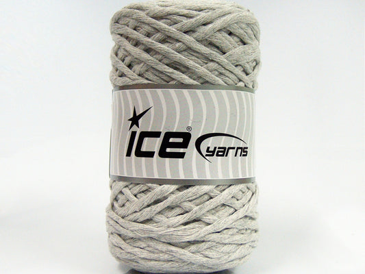 Lot of 2 x 200gr Skeins Ice Yarns NATURAL COTTON CHUNKY (100% Cotton) Yarn Light Grey